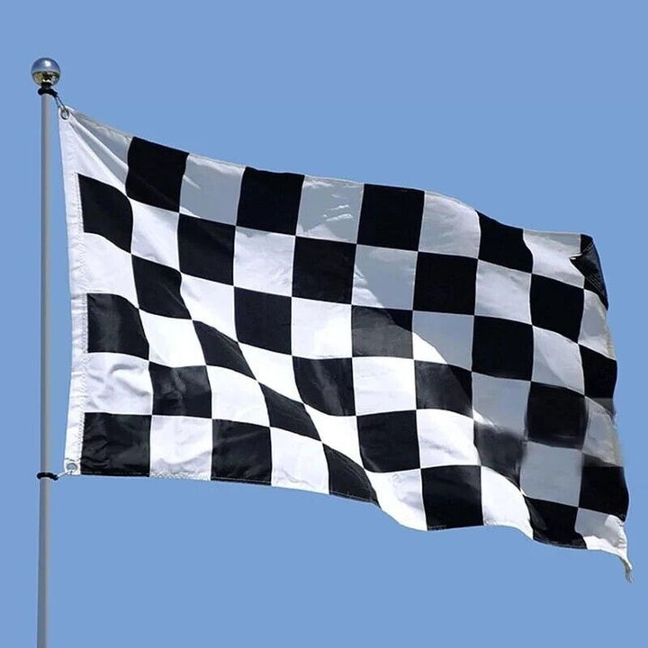 Black & White Checkered Racing Flag Banner 3 ft x 5 ft NEW! Home & Garden:Yard, Garden & Outdoor Living:Décor:Flags Style Your Walls