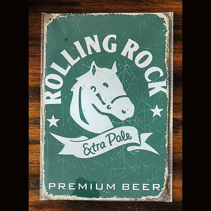 Rolling Rock Extra Pale Premium Beer Vintage Retro Metal Sign 12 x 8 Wall Art Home & Garden:Home Décor:Plaques & Signs Style Your Walls
