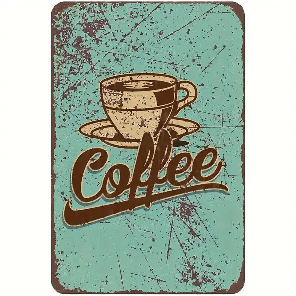 Vintage Coffee Novelty metal sign, 12 x 8 Wall Art Home & Garden:Home Décor:Plaques & Signs Style Your Walls