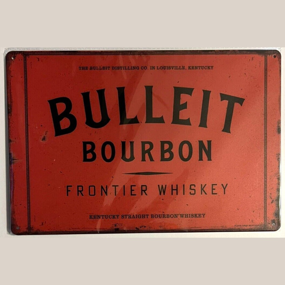 Bulleit Bourbon Frontier Whiskey Novelty Metal Sign 12" x 8" NEW! Home & Garden:Home Décor:Plaques & Signs Style Your Walls