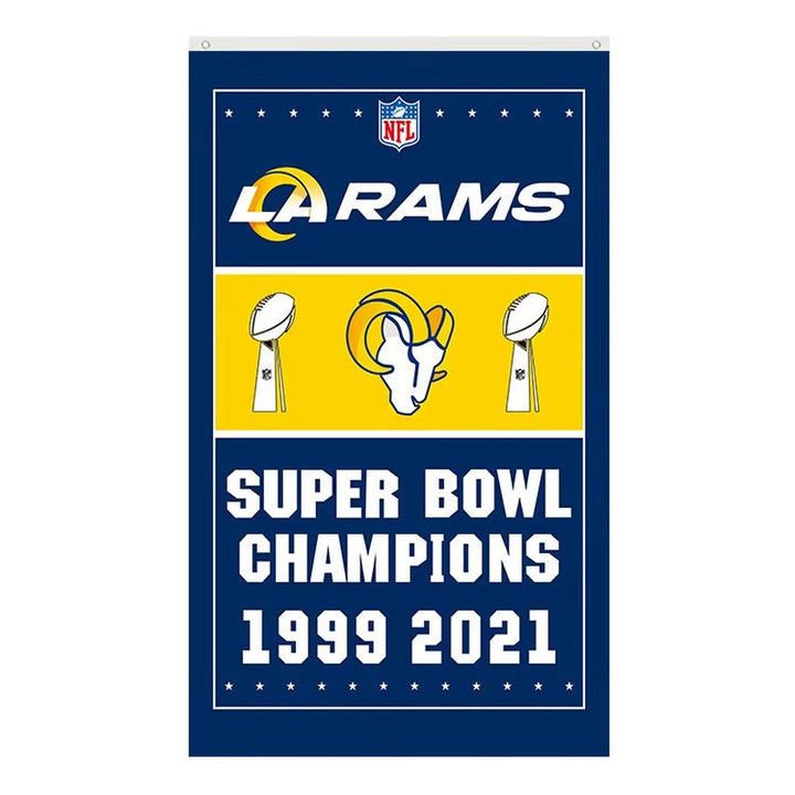 Las Angeles Rams Super Bowl Champions Novelty Flag Banner NEW! 3 ft x 5 ft Home & Garden:Yard, Garden & Outdoor Living:Décor:Flags Style Your Walls