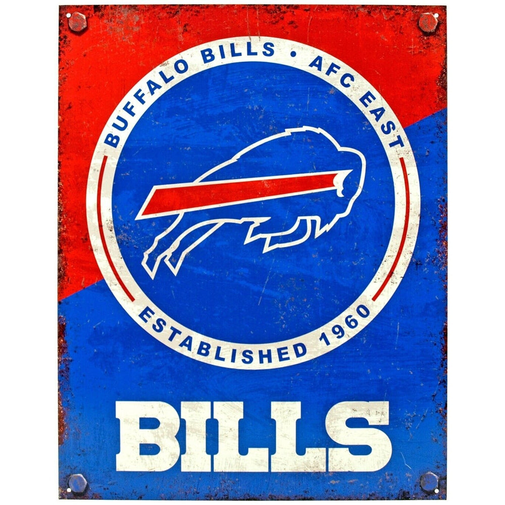 Buffalo Bills Established 1960 Licensed Vintage Novelty Sign 16" x 12.5" Home & Garden:Home Décor:Plaques & Signs Style Your Walls