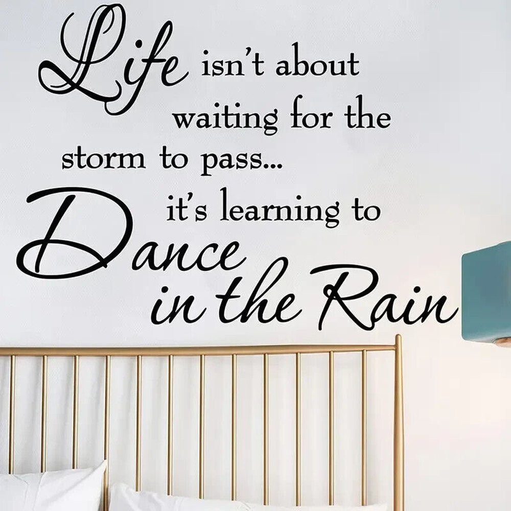Life Isn't About Waiting For The Storm To Pass Wall Decal 24.4" x 16.7" NEW! Home & Garden:Home Décor:Decals, Stickers & Vinyl Art Style Your Walls