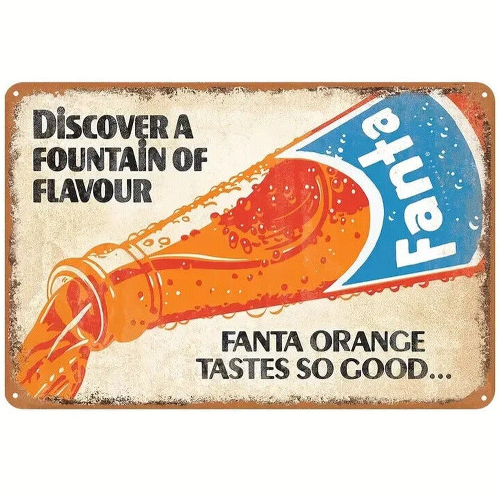 Fanta Orange Vintage Novelty Metal Sign 12 x 8 Wall Art Home & Garden:Home Décor:Plaques & Signs Style Your Walls