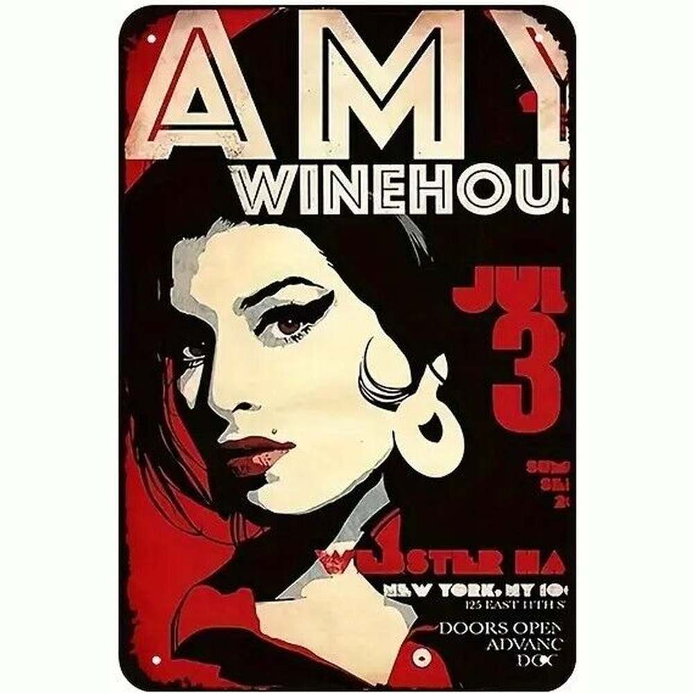 Amy Winehouse Vintage Novelty Metal Sign 12" x 8" Wall Art Home & Garden:Home Décor:Plaques & Signs Style Your Walls