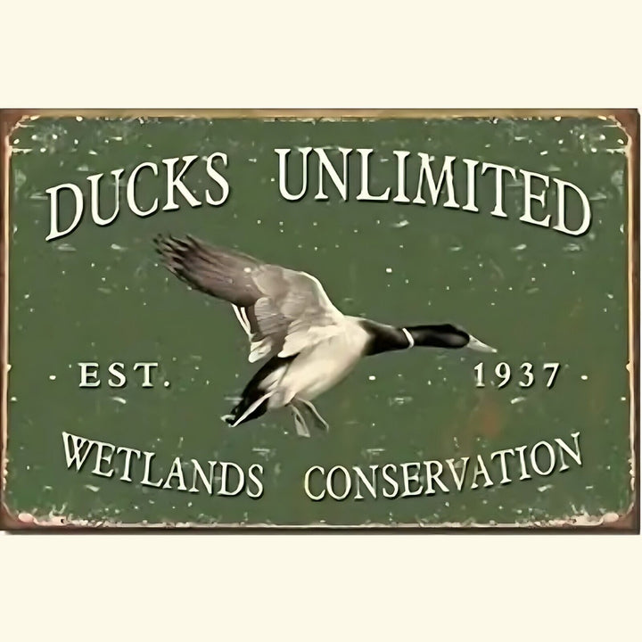 Ducks Unlimited Wetlands Conservation 8" x 12" Vintage Novelty Metal Sign Home & Garden:Home Décor:Plaques & Signs Style Your Walls