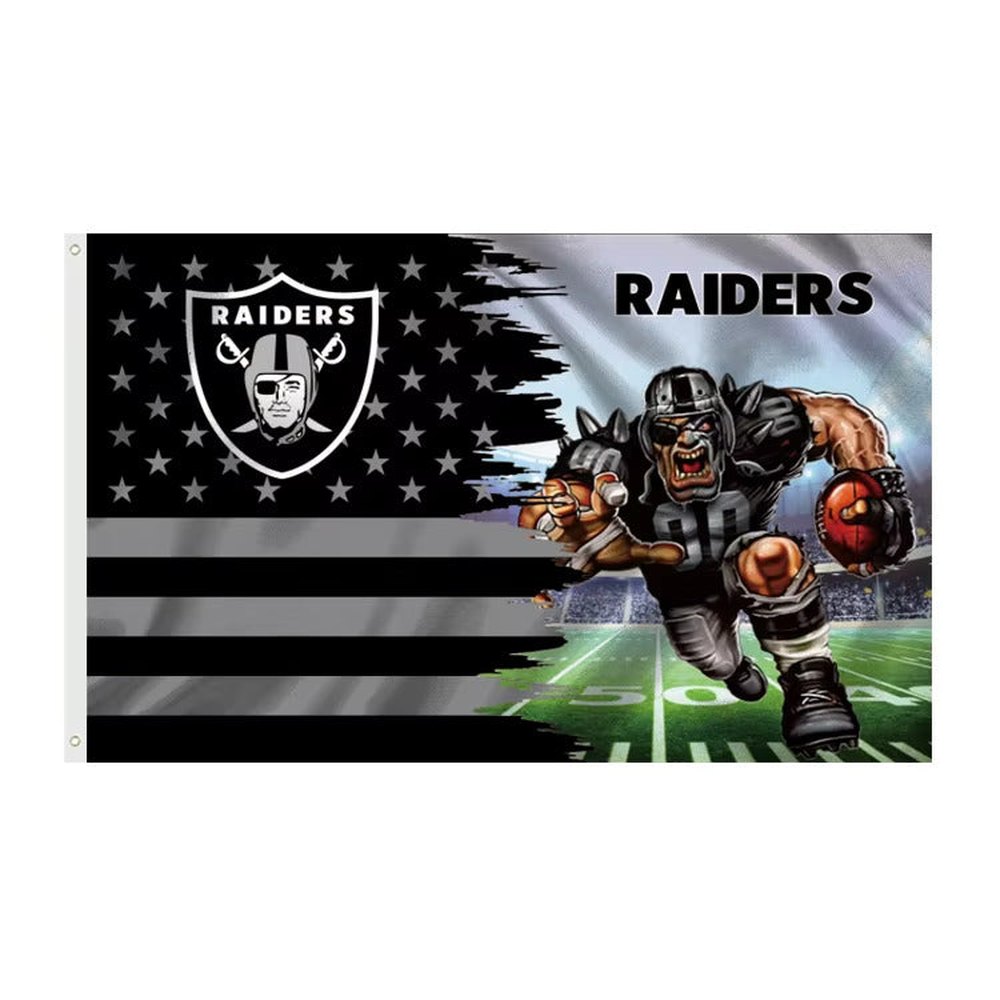 Las Vegas Raiders 3' X 5' Graphic Flag Banner With Grommets New! Sports Mem, Cards & Fan Shop:Fan Apparel & Souvenirs:Football-NFL Style Your Walls