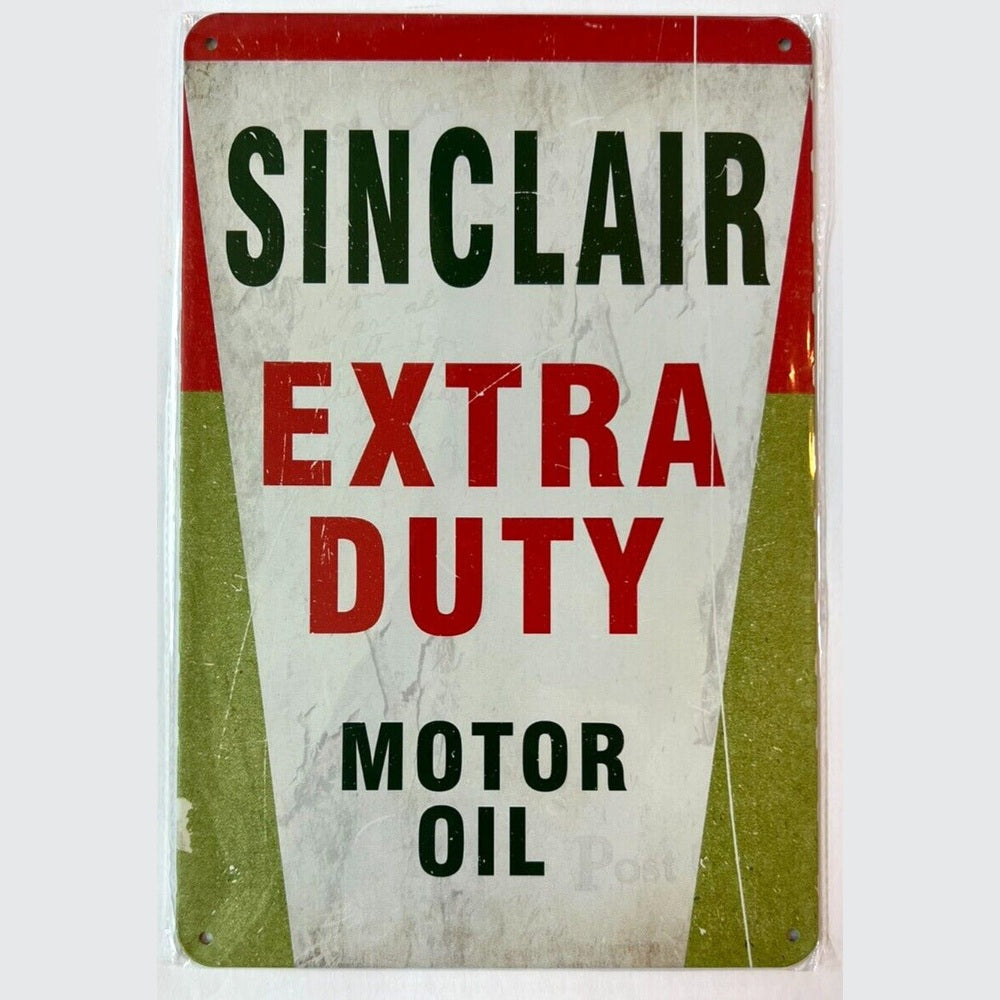 Sinclair Extra Duty Motor Oil Vintage Novelty Metal Sign 12" x 8" Wall Art Home & Garden:Home Décor:Plaques & Signs Style Your Walls