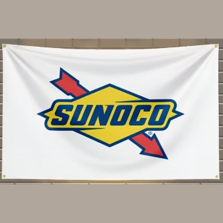 White Sunoco Gas Company 3 ft x 5 ft Flag With Corner Grommets NEW! Home & Garden:Yard, Garden & Outdoor Living:Décor:Flags Style Your Walls