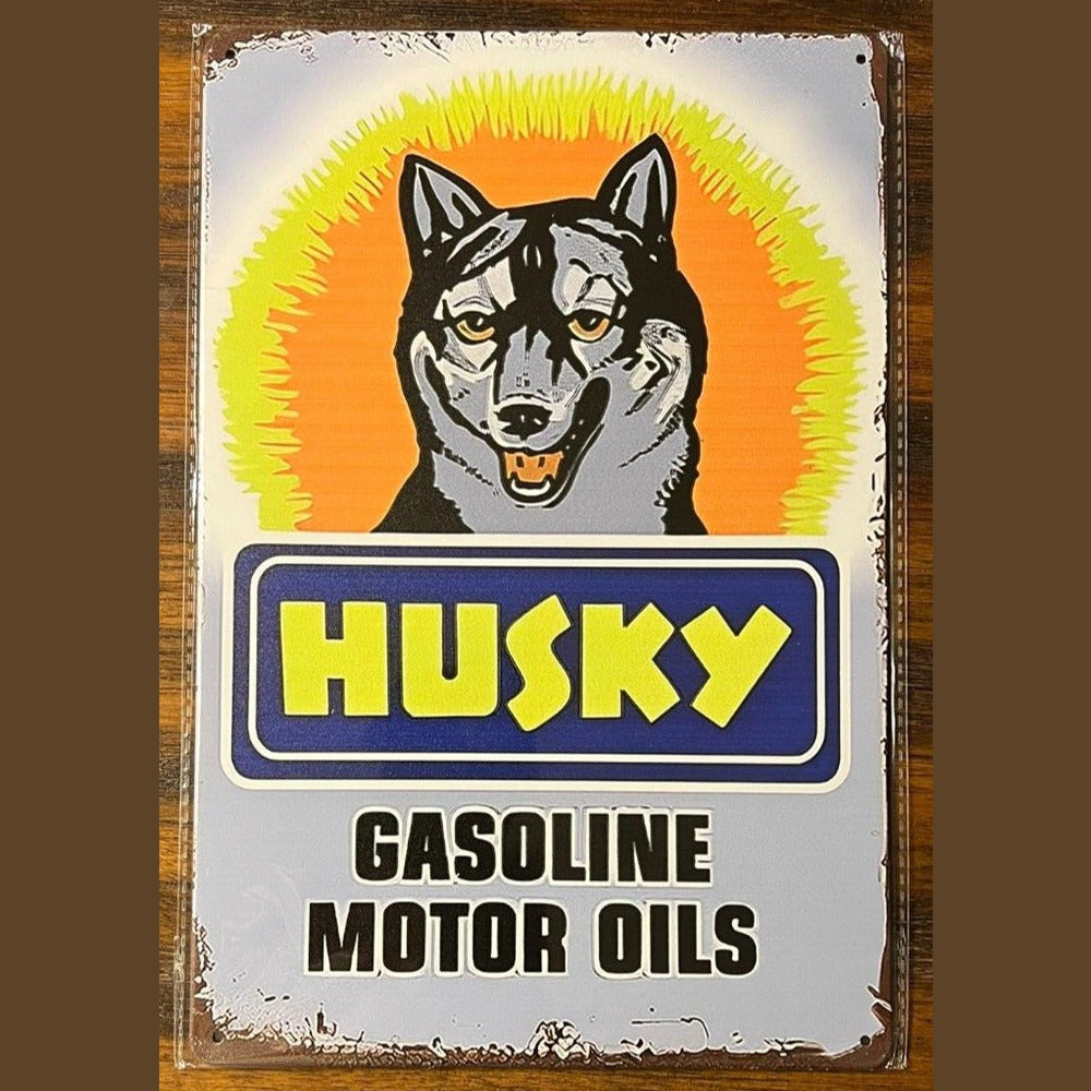 Husky Gasoline Motor Oils Vintage Novelty Metal Sign 12" x 8" Wall Art Home & Garden:Home Décor:Plaques & Signs Style Your Walls