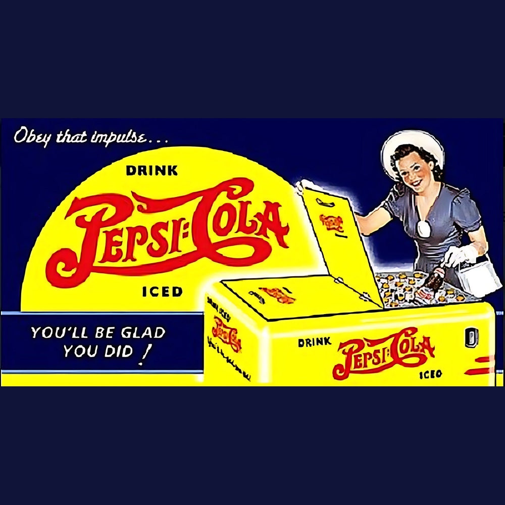 Drink Pepsi-Cola " You'll Be Glad You Did" 16" x 9" Licensed Novelty Metal Sign Home & Garden:Home Décor:Plaques & Signs Style Your Walls