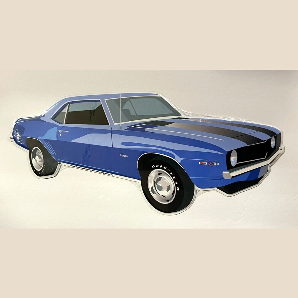 1969 Blue Chevy Camaro Die Cut Embossed Sign 24" x 10" New! Home & Garden:Home Décor:Plaques & Signs Style Your Walls