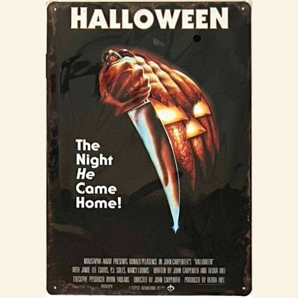 Halloween Movie "The Night He Came Home" Novelty metal sign, 8" x 12" Wall Art Home & Garden:Home Décor:Plaques & Signs Style Your Walls