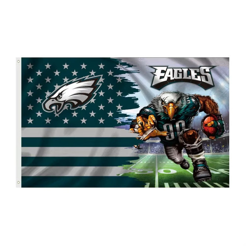 Philadelphia Eagles 3' X 5' Graphic Flag Banner With Grommets New! Sports Mem, Cards & Fan Shop:Fan Apparel & Souvenirs:Football-NFL Style Your Walls