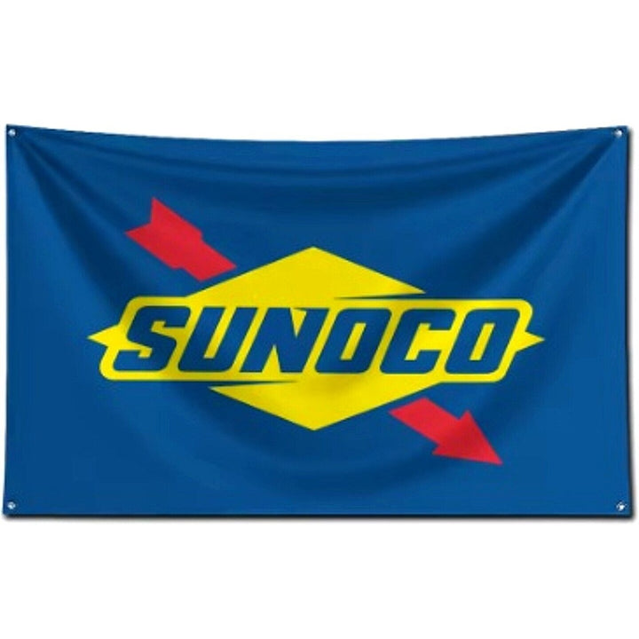 Blue Sunoco Gas Company 3 ft x 5 ft Flag With Corner Grommets NEW! Home & Garden:Yard, Garden & Outdoor Living:Décor:Flags Style Your Walls