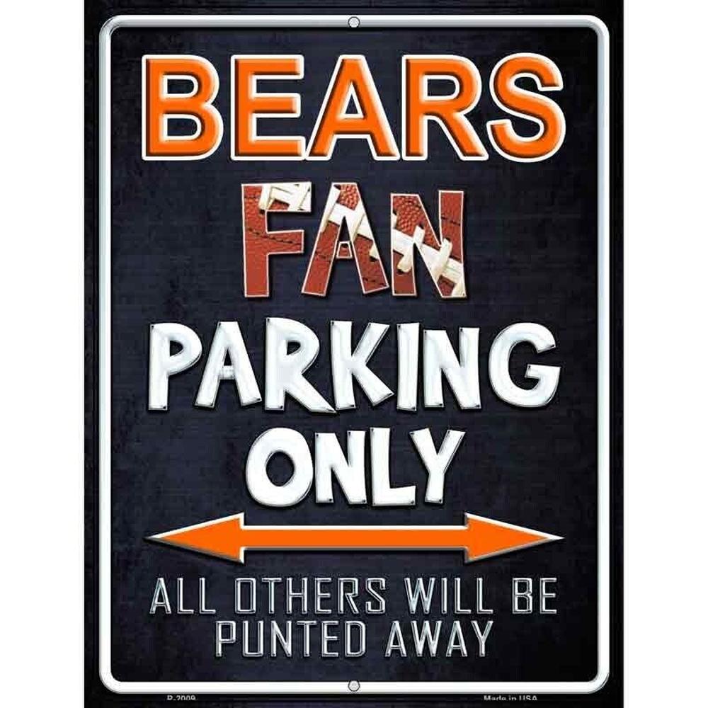 Chicago Bears Fan Parking Only 9" x 12" Novelty Sign NEW! Home & Garden:Home Décor:Plaques & Signs Style Your Walls