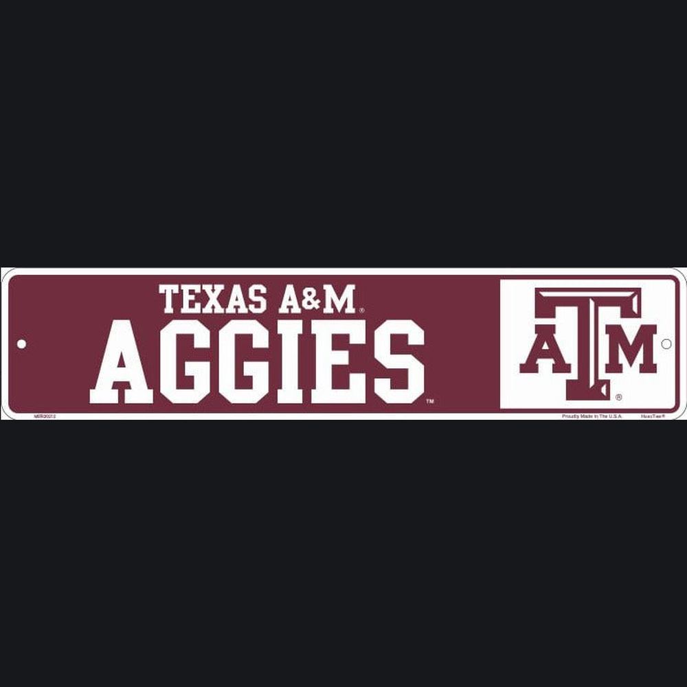 Texas A&M Aggies Licensed Embossed 18" x 4" Sign NEW! Sports Mem, Cards & Fan Shop:Fan Apparel & Souvenirs:College-NCAA Style Your Walls