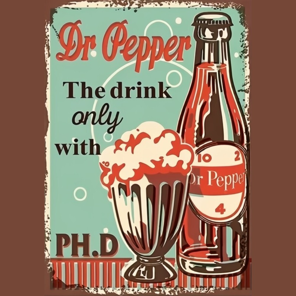 Dr Pepper Novelty Metal Sign 8" x 12" Wall Art Home & Garden:Home Décor:Plaques & Signs Style Your Walls