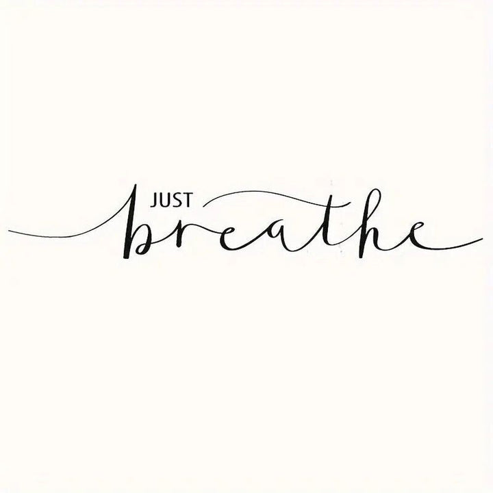 "Just Breathe" Inspirational Wall Decal 3.54" x 22.44" NEW! Home & Garden:Home Décor:Decals, Stickers & Vinyl Art Style Your Walls