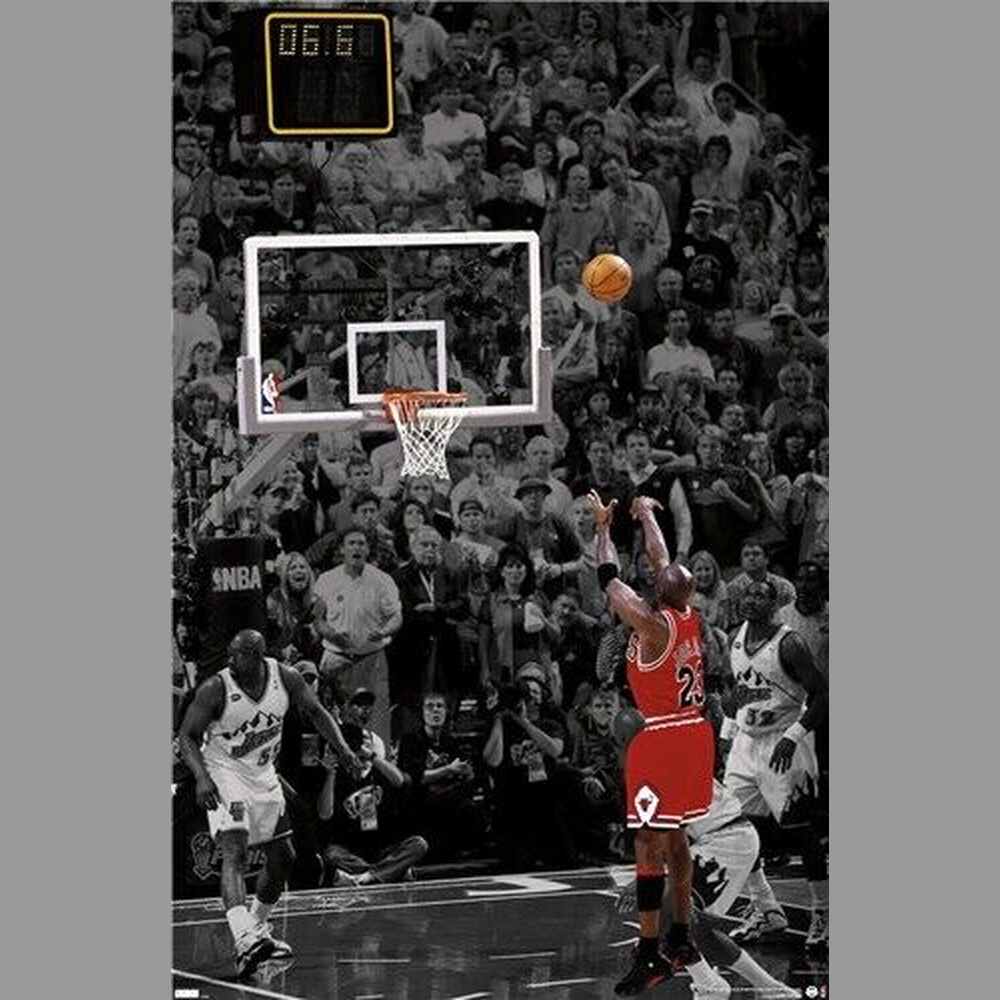 Michael Jordan "The Shot" Licensed Dunk Poster 22.375" x 34" New! Sports Mem, Cards & Fan Shop:Vintage Sports Memorabilia:Posters Style Your Walls