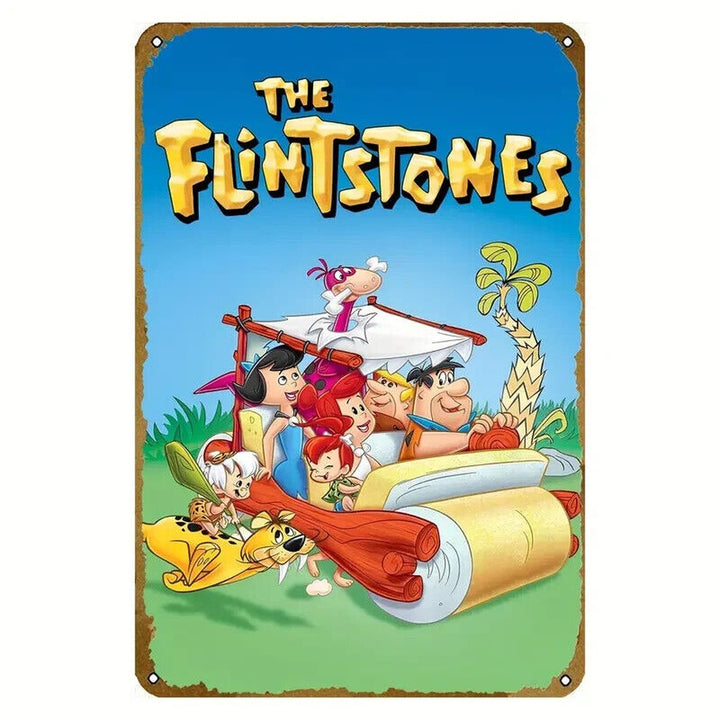 The Flintstones Novelty Metal Sign 12 x 8 Wall Art Home & Garden:Home Décor:Plaques & Signs Style Your Walls