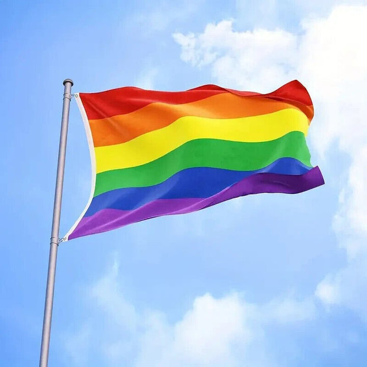 Rainbow Pride Flag Banner 3 ft x 5 ft NEW! Home & Garden:Yard, Garden & Outdoor Living:Décor:Flags Style Your Walls