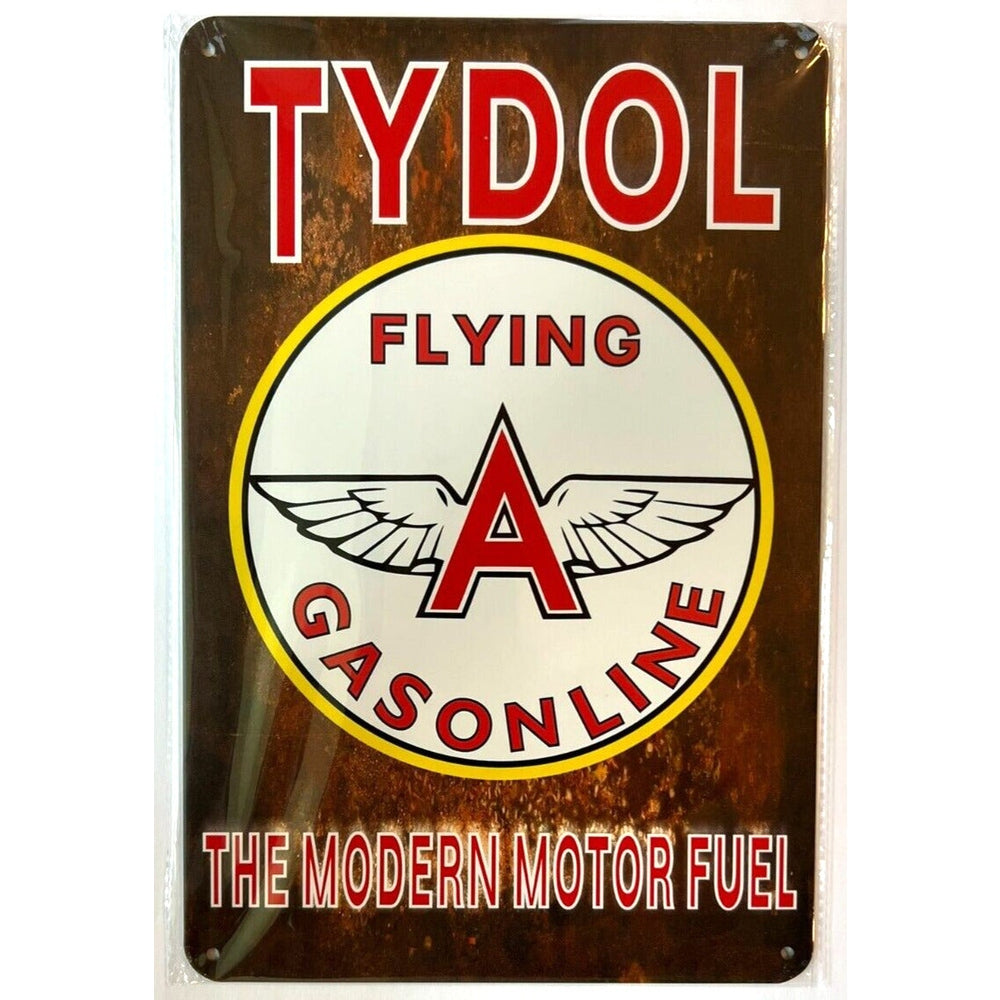 Tydol Flying A Gasoline Service Novelty Metal Sign 12" x 8" Wall Art Home & Garden:Home Décor:Plaques & Signs Style Your Walls