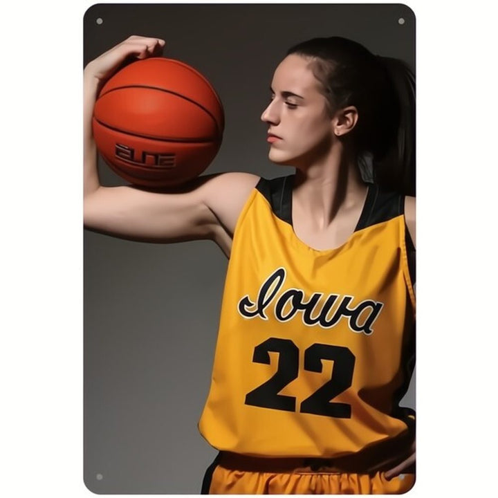 Caitlin Clark Iowa #22 Novelty Metal Sign 12" x 8" Wall Art Home & Garden:Home Décor:Plaques & Signs Style Your Walls