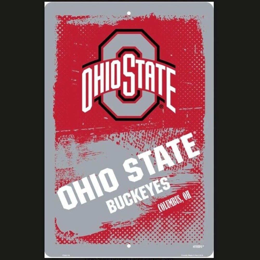 Ohio State Buckeyes 12" x 16" Licensed Novelty Metal Sign Home & Garden:Home Décor:Plaques & Signs Style Your Walls