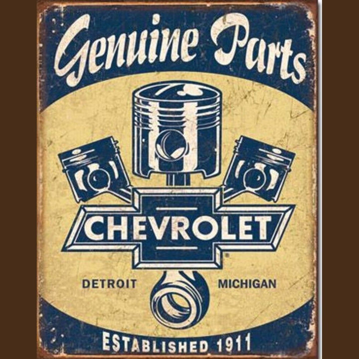 Chevrolet Genuine Parts Established 1911 Metal Sign 16" x 12.5" Home & Garden:Home Décor:Plaques & Signs Style Your Walls
