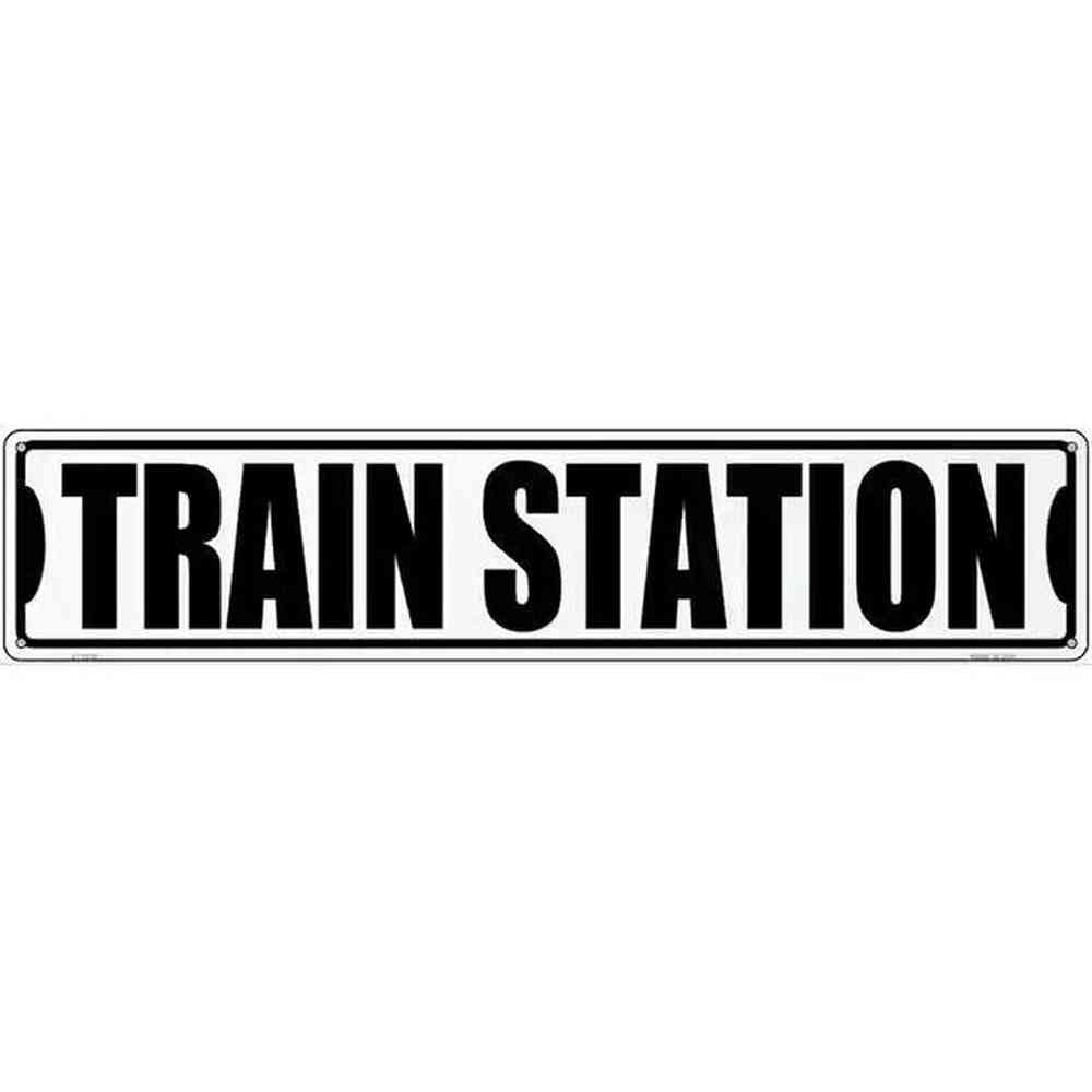 Train Station 18" x 4" Novelty Metal Sign New! Home & Garden:Home Décor:Plaques & Signs Style Your Walls