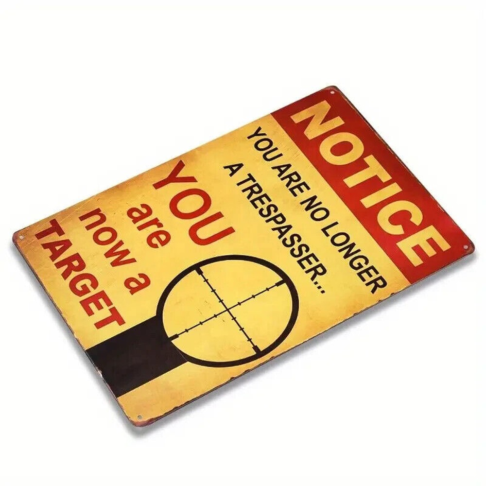 Notice: You Are Now A Target - Wood Sign NEW! Home & Garden:Home Décor:Plaques & Signs Style Your Walls