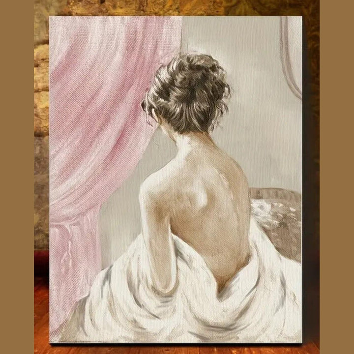 Gentle And Elegant Woman 11.8" x 15.7" Framed Canvas Wall Art NEW! Home & Garden:Home Décor:Posters & Prints Style Your Walls