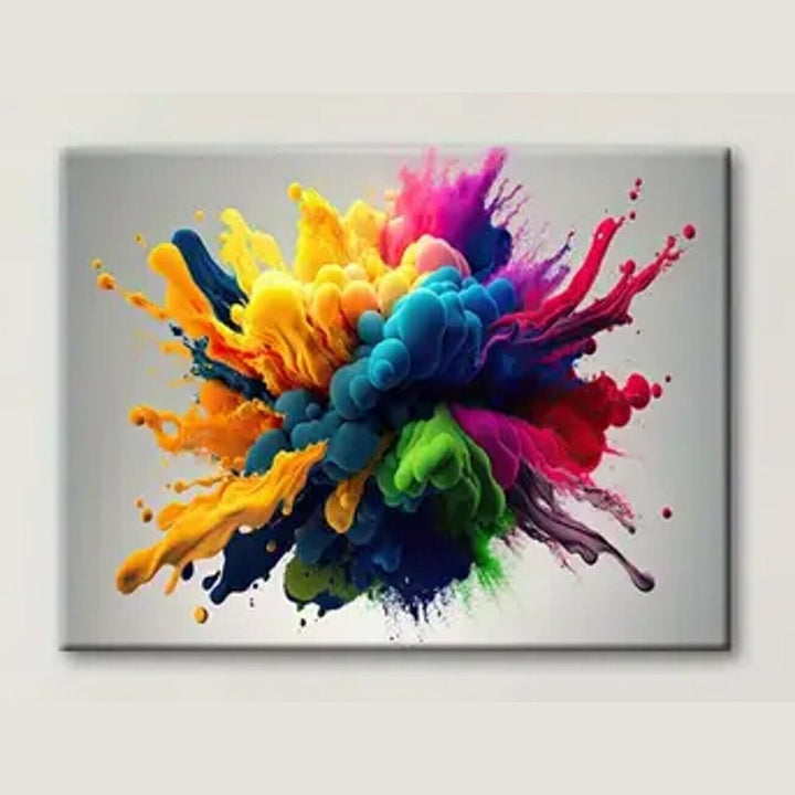 Color Explosion Artistic Canvas Print Framed 12" x 16" Wall Art Home & Garden:Home Décor:Posters & Prints Style Your Walls