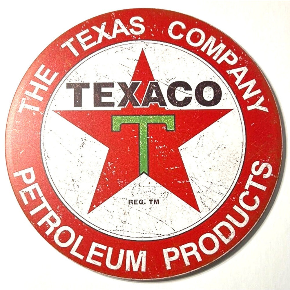 Texaco Petroleum Products Hem Wrapped Novelty 12" Diameter Circular Sign NEW! Home & Garden:Home Décor:Plaques & Signs Style Your Walls