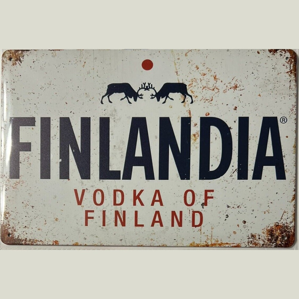 Finlandia Vodka Of Finland Vintage Novelty Metal Sign 12" x 8" Wall Art Home & Garden:Home Décor:Plaques & Signs Style Your Walls