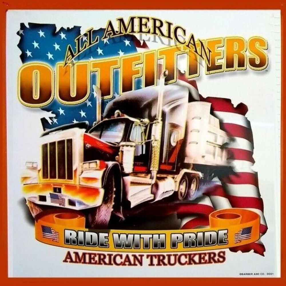 Ride With Pride American Truckers Novelty Metal Sign 13.5" X 13.5" NEW! Home & Garden:Home Décor:Plaques & Signs Style Your Walls