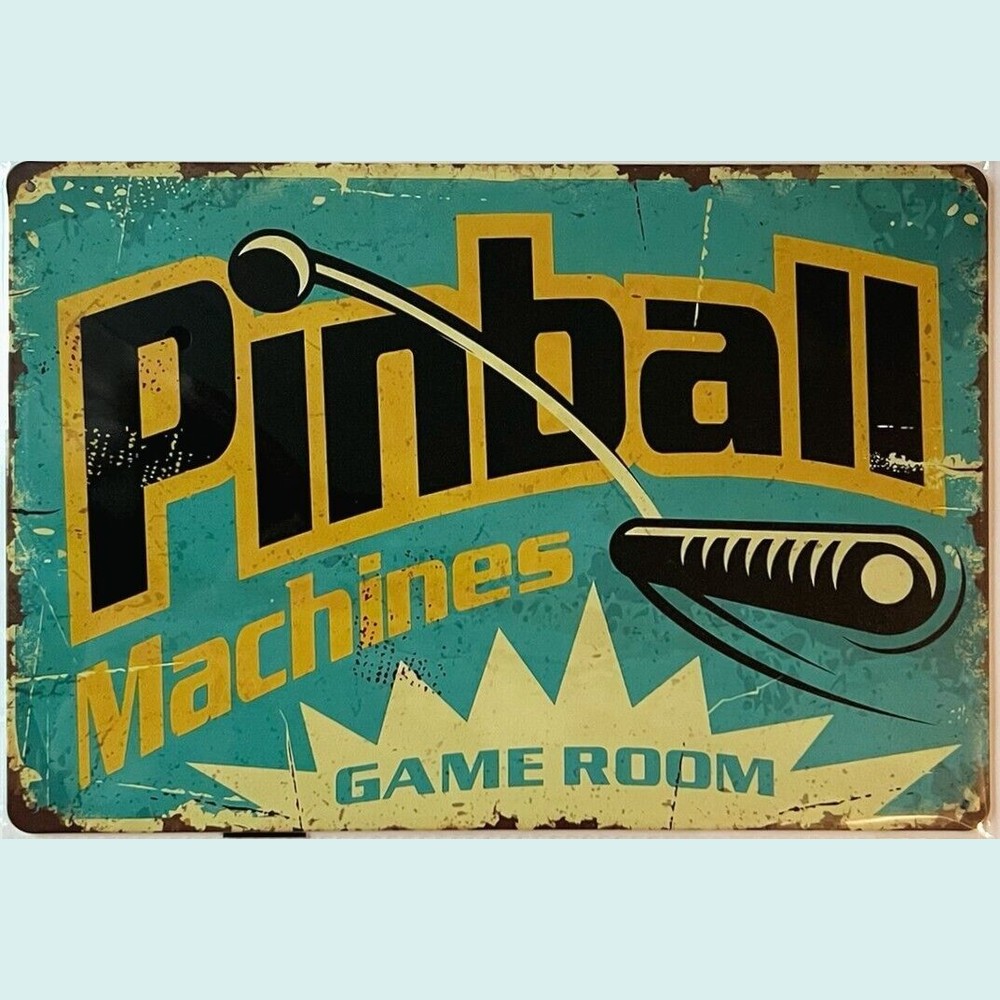Pinball Machines Game Room Novelty metal sign 12" x 8" Wall Art New! Home & Garden:Home Décor:Plaques & Signs Style Your Walls