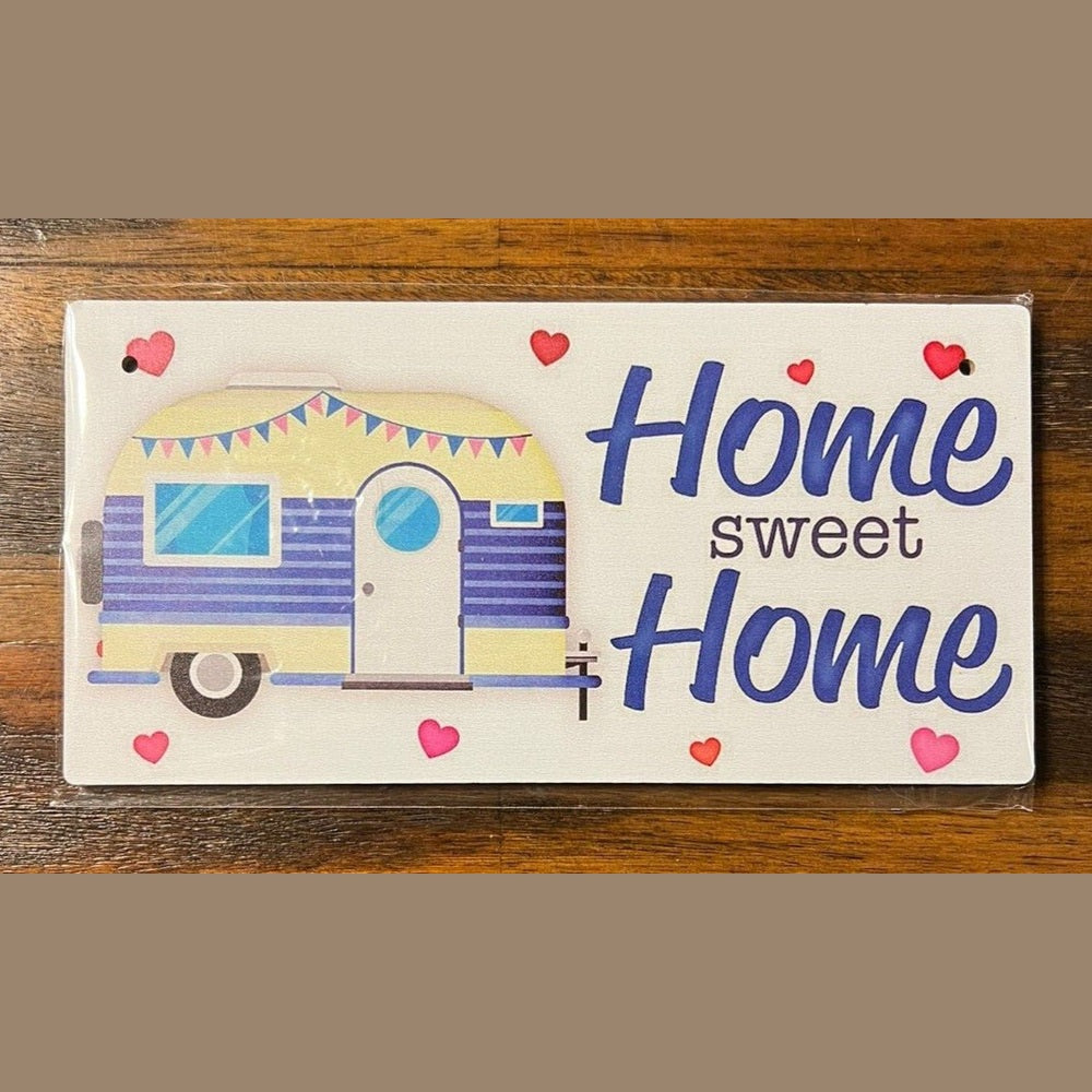 Home Sweet Home - Wood Sign Vintage Novelty Camper Camping Sign NEW Home & Garden:Home Décor:Plaques & Signs Style Your Walls