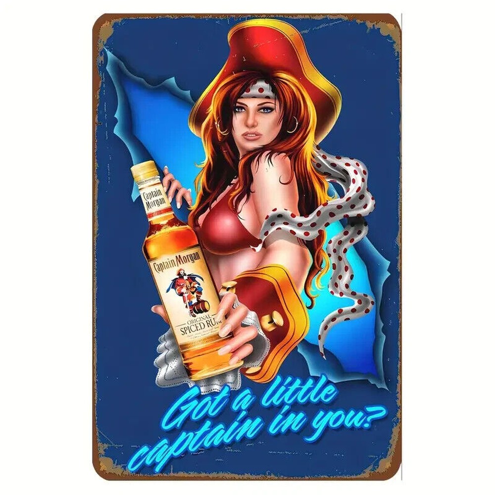 Captain Morgan Original Spiced Rum Vintage Novelty 12" x 8" Metal Sign Home & Garden:Home Décor:Plaques & Signs Style Your Walls