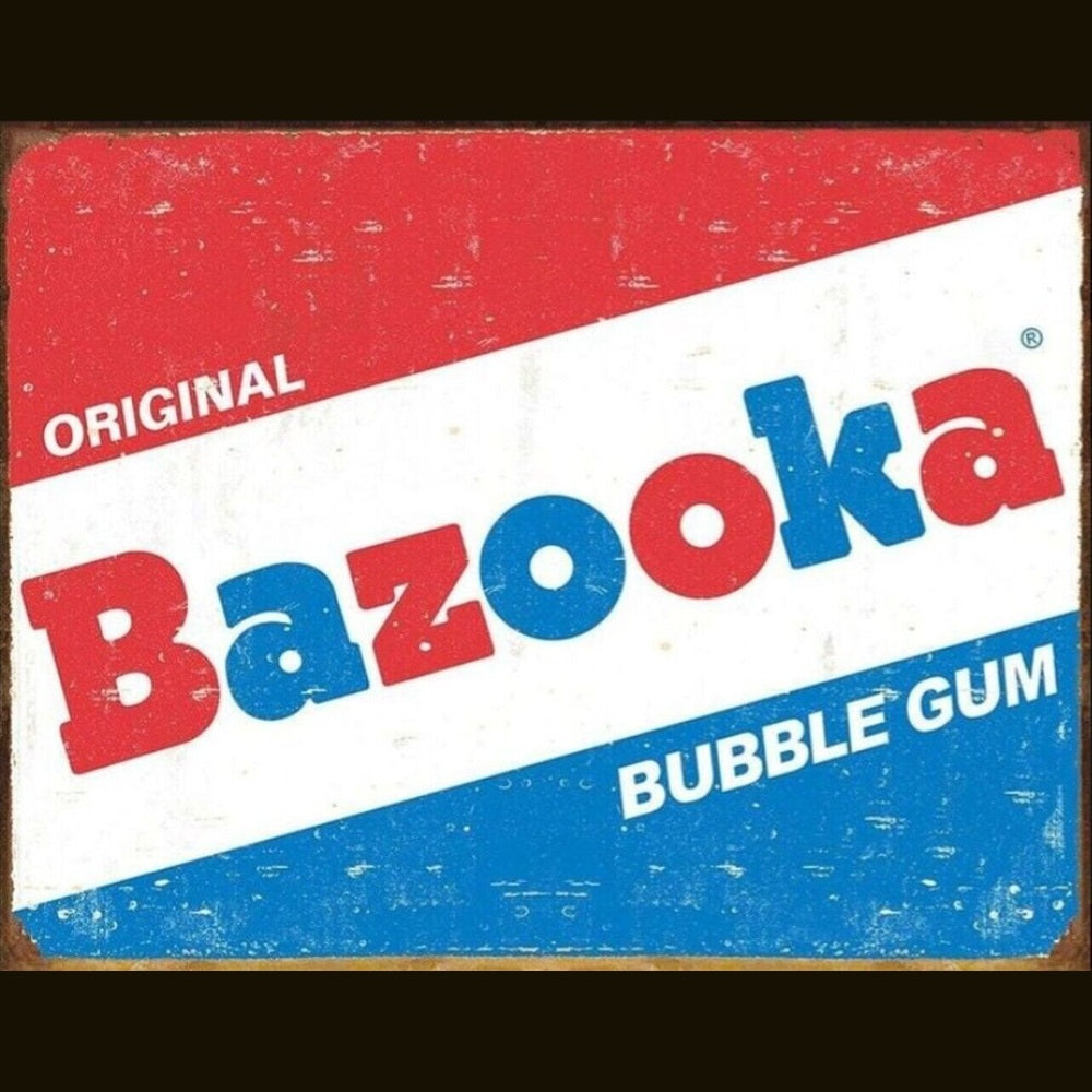 Original Bazooka Bubble Gum Vintage Novelty Sign 16" x 12.5" Home & Garden:Home Décor:Plaques & Signs Style Your Walls