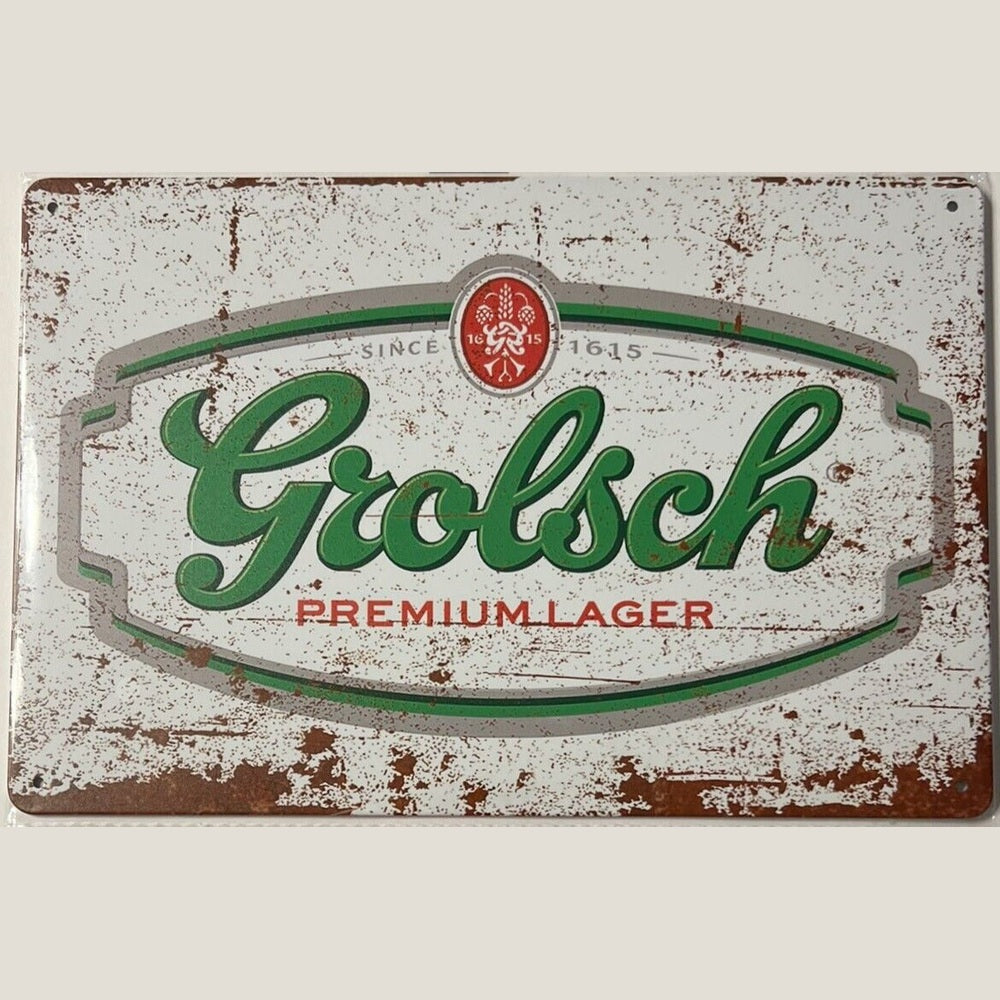 Grolsch Premium Lager Beer Vintage Novelty Metal Sign 12" x 8" Wall Art Home & Garden:Home Décor:Plaques & Signs Style Your Walls