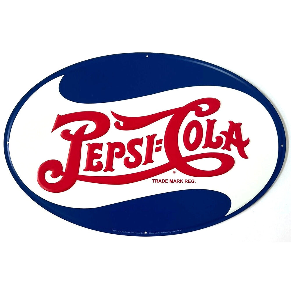 Pepsi-Cola Pepsi Licensed Embossed Novelty Oval Sign 17.5" x 11.5" NEW! Home & Garden:Home Décor:Plaques & Signs Style Your Walls