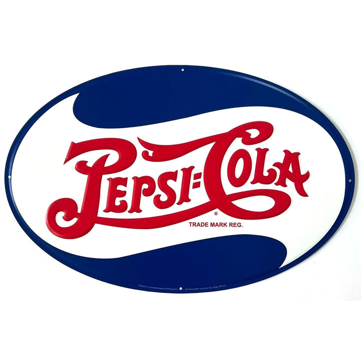 Pepsi-Cola Pepsi Licensed Embossed Novelty Oval Sign 17.5" x 11.5" NEW! Home & Garden:Home Décor:Plaques & Signs Style Your Walls