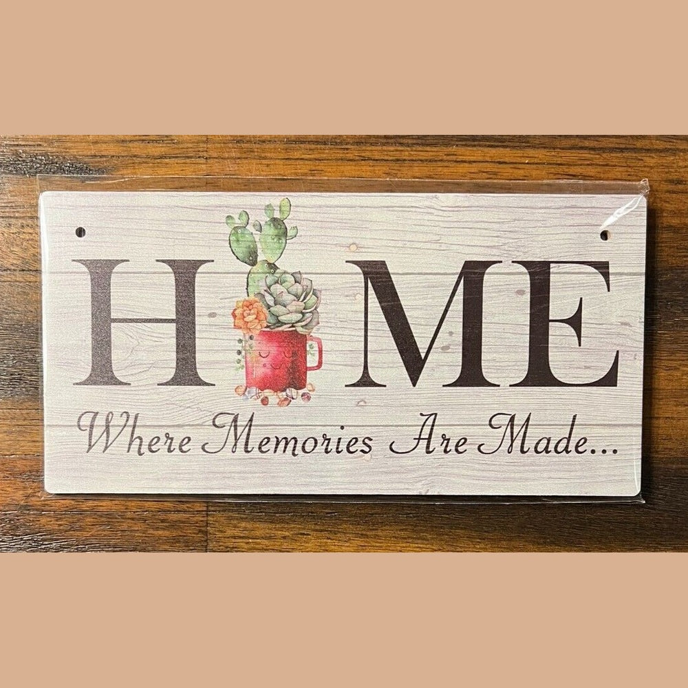 Home Where Memories Are Made... - Wood Sign Vintage Novelty Sign NEW! Home & Garden:Home Décor:Plaques & Signs Style Your Walls