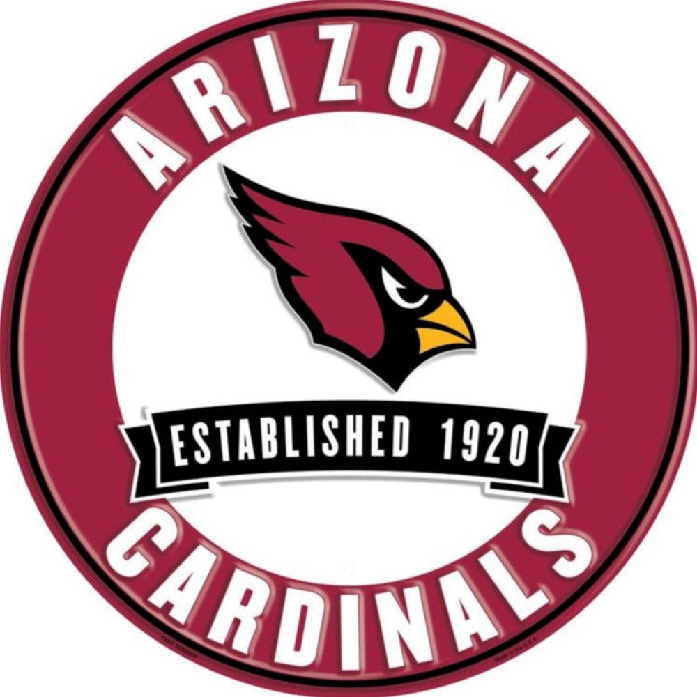 Arizona Cardinals NFL Licensed Embossed 12" Diameter Circular Sign NEW! Sports Mem, Cards & Fan Shop:Fan Apparel & Souvenirs:Football-NFL Style Your Walls
