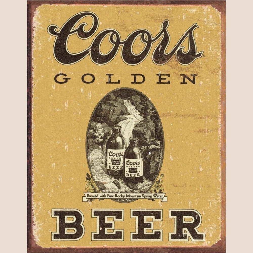 Coors Golden Beer Vintage Novelty Sign 16" x 12.5" Home & Garden:Home Décor:Plaques & Signs Style Your Walls