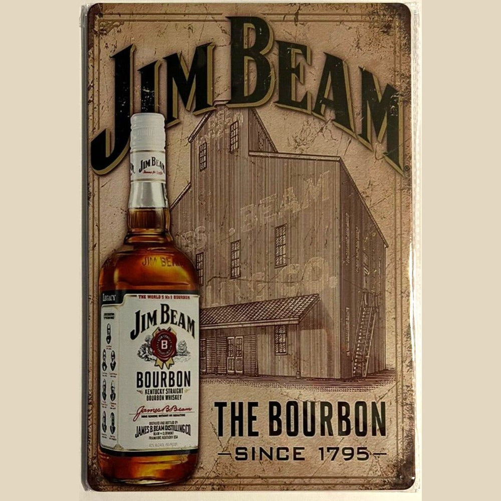Jim Beam The Bourbon Since 1795 Novelty Metal Sign 12" x 8" NEW! Home & Garden:Home Décor:Plaques & Signs Style Your Walls