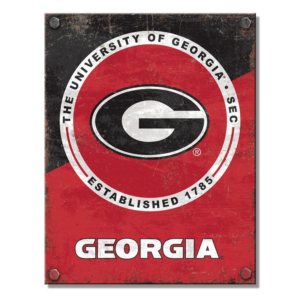 University Of Georgia Licensed Novelty Metal Sign 16" x 12.5" Home & Garden:Home Décor:Plaques & Signs Style Your Walls