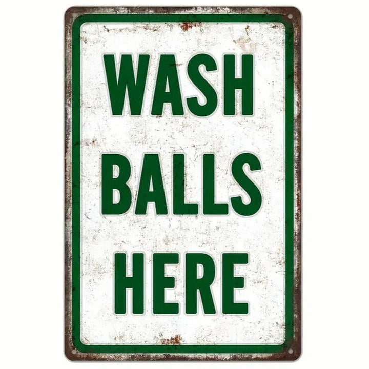 Golf "Wash Balls Here" Vintage Novelty Metal Sign 8" x 12" Wall Art Home & Garden:Home Décor:Plaques & Signs Style Your Walls